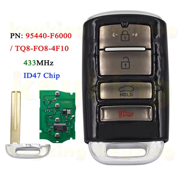 2017-2019 Kia Cadenza / 4-Button Smart Key / PN: 95440-F6000 / TQ8-FO8-4F10 (AFTERMARKET)